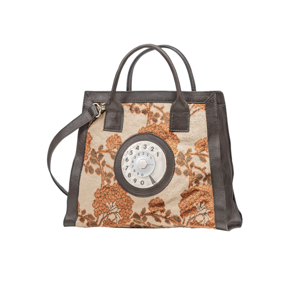 Book phone bag ruggine e arancio