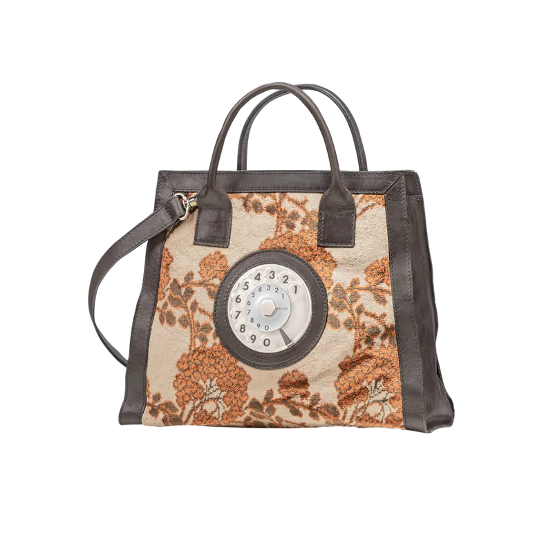 Book phone bag ruggine e arancio