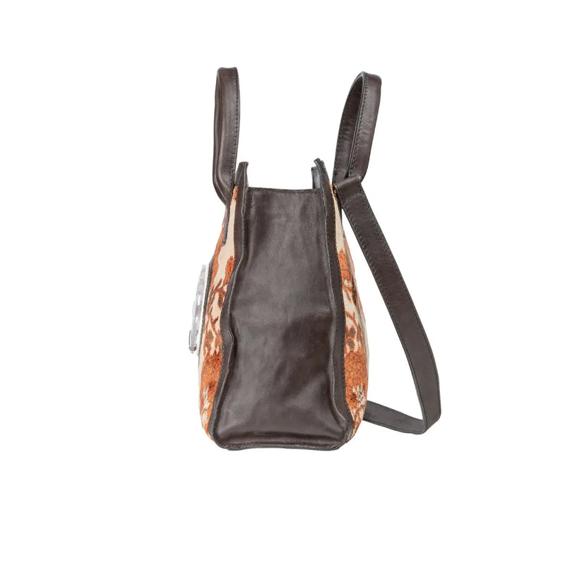 Book phone bag ruggine e arancio