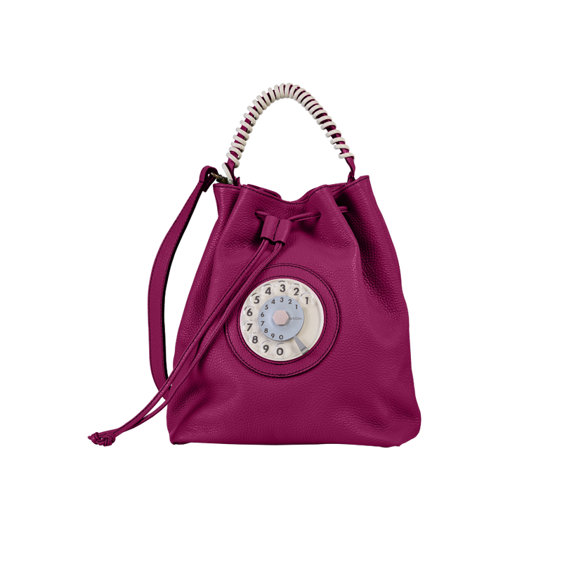 Bucket phone bag magenta