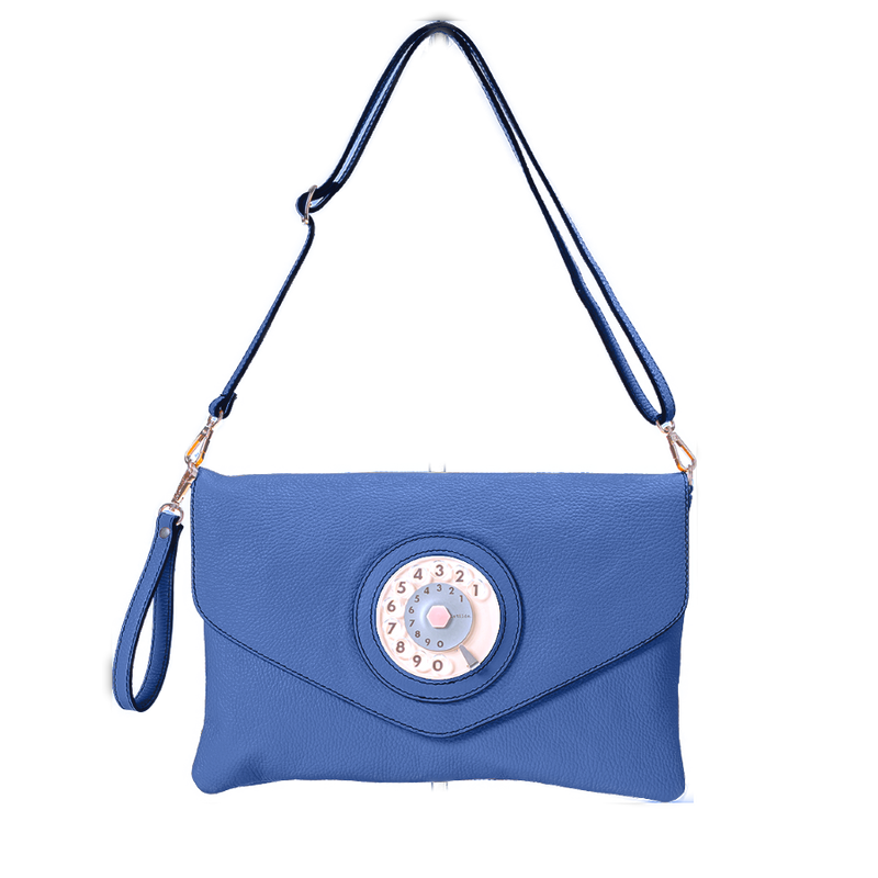 Letter phone bag Blu cobalto