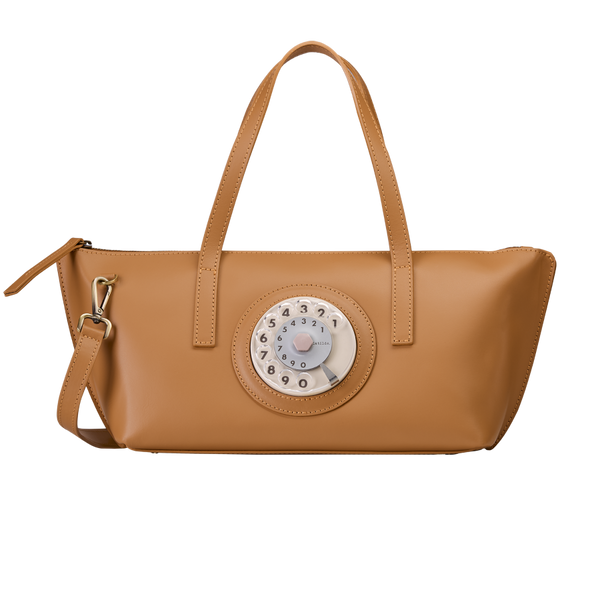 Pagoda phone bag camel