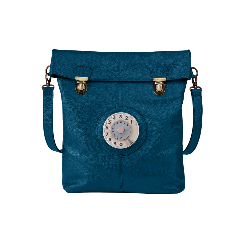 Zaino Flat phone bag blu di prussia