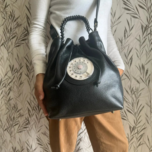 Bucket phone bag nero